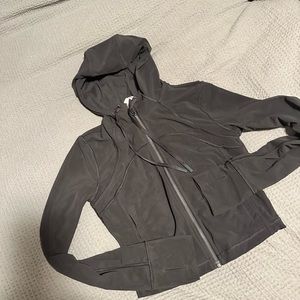 Cropped Mesh Define Jacket *Nulu in charcoal